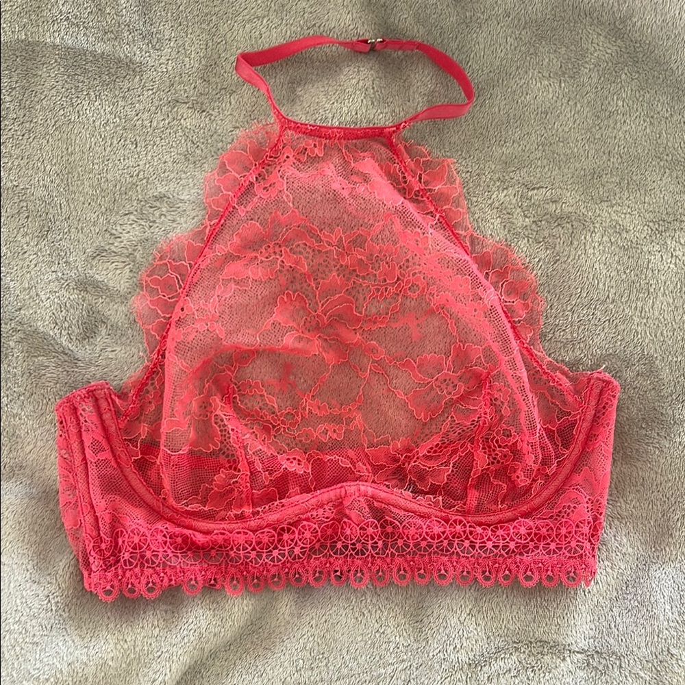 Victoria's Secret Lace Bralette in Bold Pink